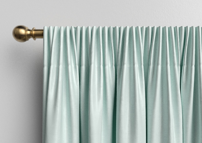 Akoya Faux Silk, Lustre Ice Blue - Made to Measure Curtains - Image 9